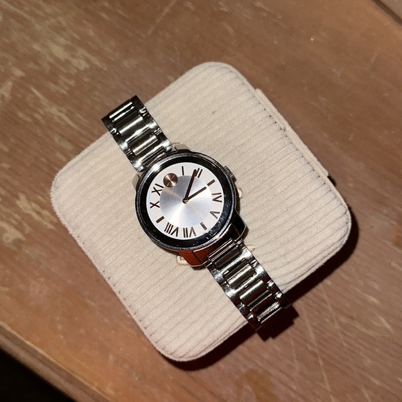 Movado Bold Stainless Steel Water Resistant Swiss Movement Watch - Picture 3 of 4